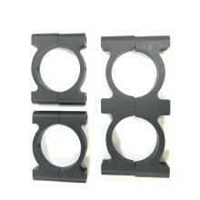 Round metal black anodized aluminum hose clamp